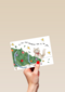 Kerstkaart grappig Kat met omgevallen kerstboom