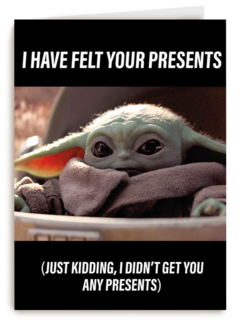 Star Wars Grogu kaart no presents