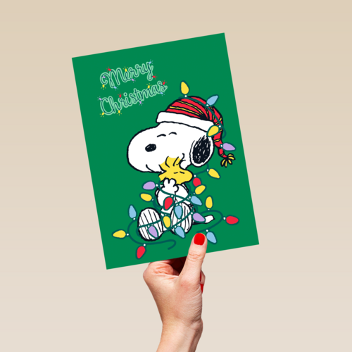 merry christmas from Snoopy and Woodstock