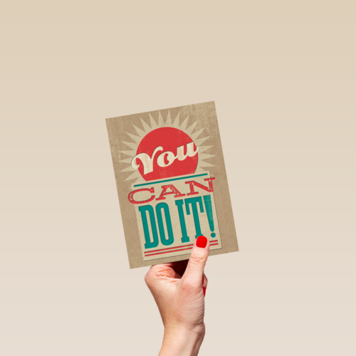 succes kaart you can do it