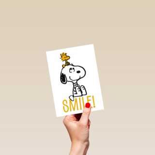 Verjaardagskaart Snoopy smile