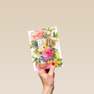 vijfenzeventig jaar met bloemen
