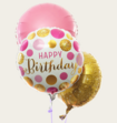 Ballonnentros Happy Birthday Goud Roze