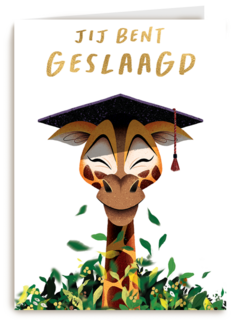 Folio geslaagd kaart giraf