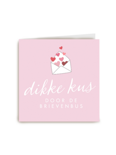 moederdag kaart hip dikke kus door de brievenbus