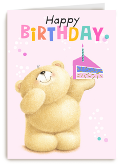 Forever Friends Happy Birthday cake pink