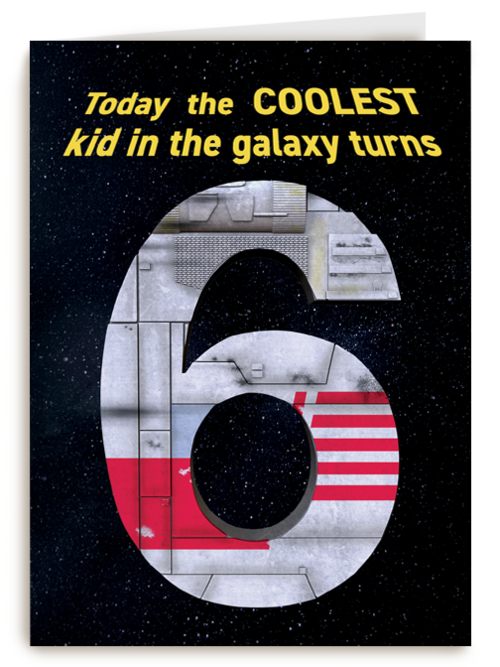 Star Wars verjaardagskaart 6 jaar