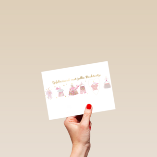 geboorte felicitatie kaart dochter turnowksy
