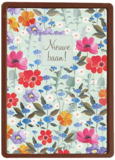 Nieuwe baan kaart met bloemen