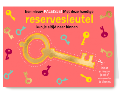 verhuisd kaart reservesleutel