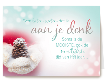 Kerstkaart tekst Ik denk aan je