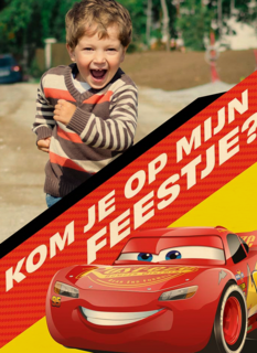 Cars verjaardagskaart foto kom je op mijn feestje