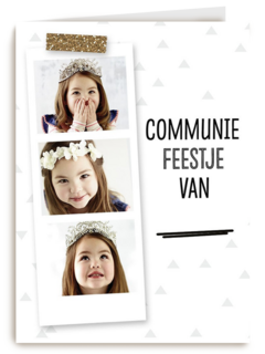 een uitnodiging van mijn communiefeest
