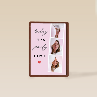 verjaardag kaart foto hip today it is party time
