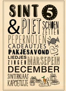 Sinterklaaskaart 5 december