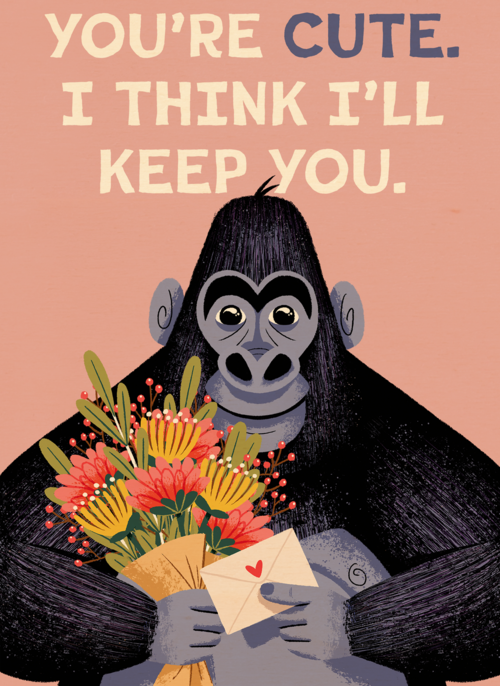 Houten Kaart Valentijn | Houten Kaart Hallmark | Valentijn | You Are Cute I Think I Will Keep You