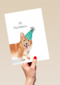 Verjaardagskaart hee feestbeest Corgi