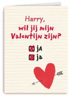 Wil jij mijn valentijn zijn naam