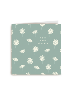 Condoleance kaart met bloemetjes