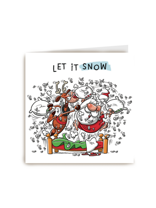 Kerstkaart let it snow