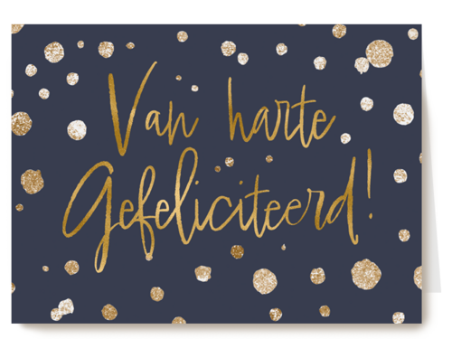 Van harte gefeliciteerd goud