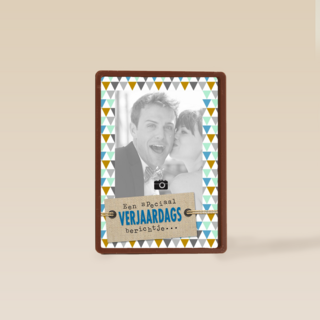 fotokaart verjaardag achtergrond vlaggetjes