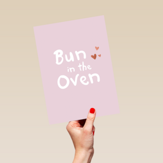 zwangerschap felicitatie bun in the oven