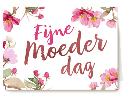 fijne moederdag bloemen roze