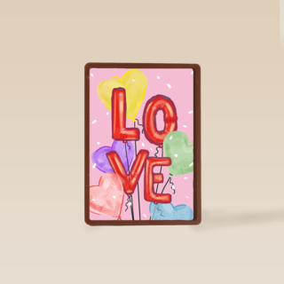 Liefde kaart Love ballonletters
