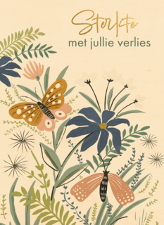 Condoleance sterkte vlinder bloemen libelle