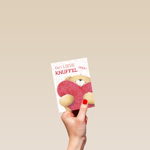 valentijnkaart lieve knuffel