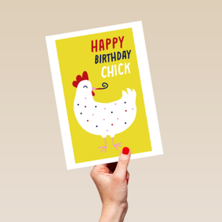 Verjaardagskaart Happy Birthday Chick