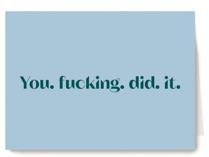 andC You fucking did it