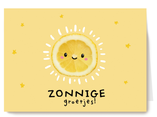 zomer kaart klassiek zonnige groetjes