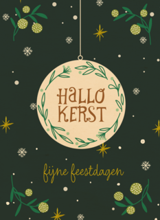Kerstkaart Hallo Kerst
