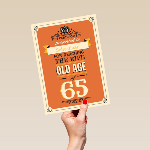 leeftijd vijfenzestig old age