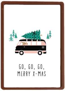 go go go mery x mas kerstkaart