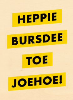 Verjaardagskaart man vrouw grappig heppie bursdee to joehoe