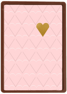 valentijnskaart stijlvol roze met gouden hart