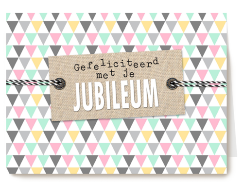 label jubileum pastel vlaggen