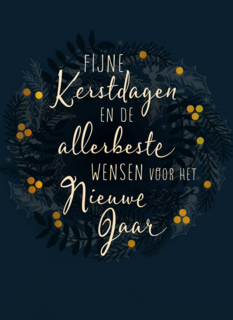 Fijne kerstdagen allerbeste wensen nieuwjaar