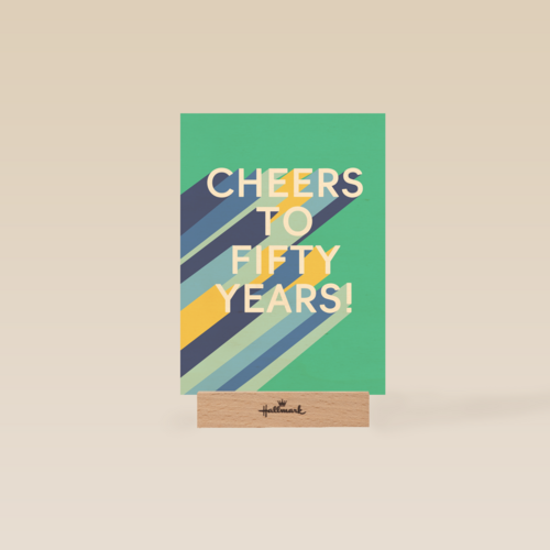Verjaardagskaart cheers to 50 years fifty