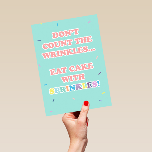 Verjaardagskaart vrouw grappig Dont count the wrinkles