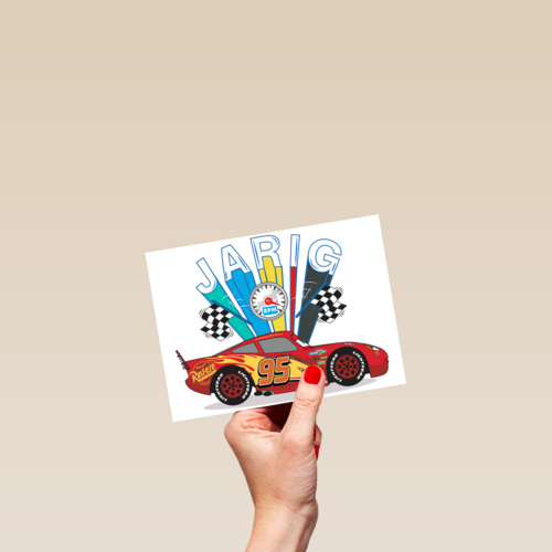 verjaardag kaart disney cars bliksem lightning mcqueen jarig