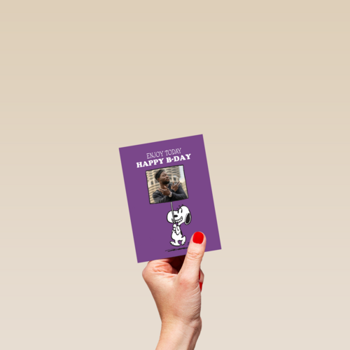 Peanuts Happy Bday Fotokaart
