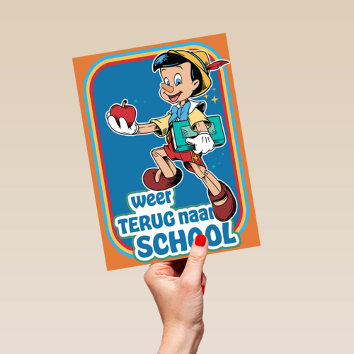 Pinocchio kaart Back to School