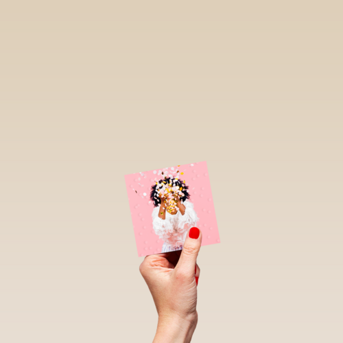 Verjaardagskaart vrouw grote confetti