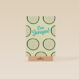 Blauwe beschuit met muisjes een jongen