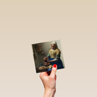 studio art blanco melkmeisje schilderij