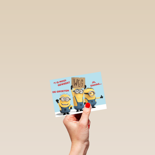 minions weg de groeten dag
